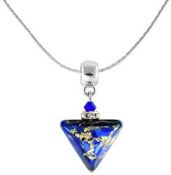 Lampglas Colier magic Evening Date Triangle cu aur de 24 de carate în perla Lampglas NTA5