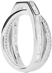 PDPAOLA Csillogó ezüst gyűrű cirkónium kövekkel Olivia Essentials AN02-A10 54 mm