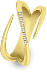 Brilio Silver Eredeti aranyozott gyűrű átlátszó cirkónium kövekkel RI097Y 52 mm