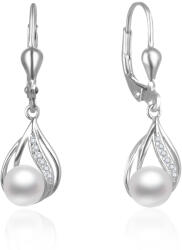 Beneto Csodálatos ezüst fülbevalók valódi gyöngyökkel AGUC2705P