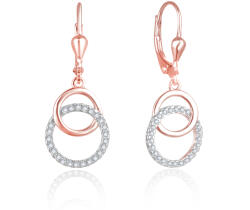 Beneto Stílusos bronz fülbevaló cirkónium kövekkel AGUC2707-RHR