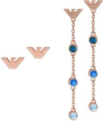Emporio Armani Stílusos bronz fülbevaló szett EGS3013SET