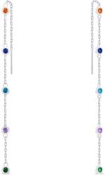 Brilio Silver Ezüst láncfülbevaló színes cirkónium kövekkel EA1006WRBW