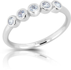 Modesi Csillogó ezüst gyűrű cirkónium kövekkel M01016 58 mm