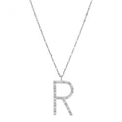 Rosato Ezüst nyaklánc medállal R betű medállal Cubica RZCU18 (lánc, medál) - vivantis