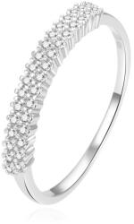 Beneto Gyönyörű ezüst gyűrű átlátszó cirkónium kővel AGG408 52 mm