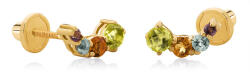 Brilio Bájos arany fülbevaló színes cirkónium kövekkel 14/188.451/17COM - vivantis