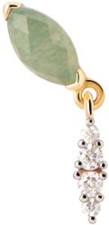 PDPAOLA Aranyozott single fülbevaló Green Aventurine Vanila PG01-063-U - 1db