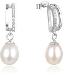 Beneto Elegáns ezüst fülbevalók valódi gyöngyökkel AGUP2687P