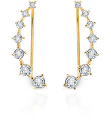 Beneto Aranyozott fülbevaló átlátszó kristályokkal AGU2712-G