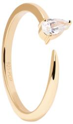 PDPAOLA Gyengéd aranyozott gyűrű cirkónium kövekkel Twing Gold AN01-864 56 mm