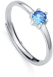 Viceroy Bájos ezüst gyűrű kék cirkónium kővel Clasica 9115A01 55 mm