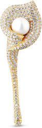 JwL Luxury Pearls Csillogó aranyozott bross 2 az 1-ben Kála virág JL0815 - vivantis