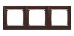 Legrand Niloé világos fa dekor 3-as keret - 397097 (397097)