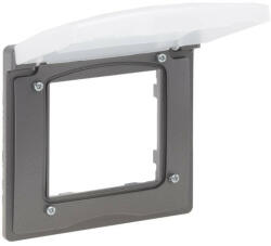 Legrand Niloé Step grafit szürke keret 1-es IP44, csapófedéllel 863496 (863496)