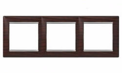 Legrand 770373 Valena wenge dekor / ezüst, 3-as vízszintes keret (770373)