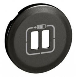 Legrand 67956 Céliane 2xUSB töltőaljzat burkolat, grafit (067956)