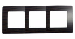 Legrand Niloé 3-as keret, sötét fa dekor - 397093 (397093)