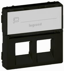 Legrand Valena Life RJ45/RJ11 csatlakozóaljzat burkolat, fekete - 756472 (756472)