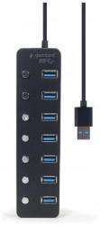 Gembird Hub USB Gembird USB 3.1 7x USB 3.1 5000Mbps Negru (UHB-U3P7P-01)