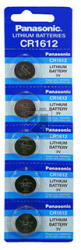 Panasonic Baterie litiu, buton, BR1225, 3V, Panasonic, blister, pachet de 5 Baterii de unica folosinta
