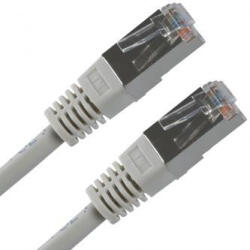 LAN kábel FTP patchkábel, Cat. 5e, RJ45 csatlakozó - RJ45 csatlakozó, 5 m, árnyékolt, szürke, gazdaságos