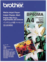 Brother Hârtie Brother Matte Inkjet, BP60MA, hârtie foto, mată, albă, A4, 145 g/m2, 25 buc, inkjet