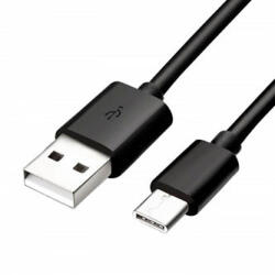 Logo USB kábel (2.0), USB A csatlakozó - USB C csatlakozó, 1m, fekete, buborékcsomagolás
