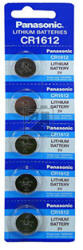 Panasonic Lítium elem, gombelem, BR1225, 3V, Panasonic, buborékcsomagolás, 5 darabos csomagolásban