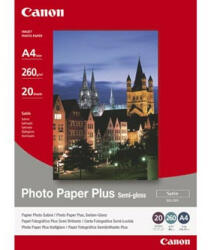 Canon Photo Paper Plus Semi-Glossy, SG-201, hârtie foto, semi-lucioasă, tip satinat 1686B018, alb, 20x25cm, 8x10", 260 g/m2, 20 buc