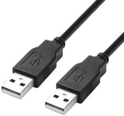 USB kábel (2.0), USB A csatlakozó - USB A csatlakozó, 1, 8 m, fekete, nagy sebességű