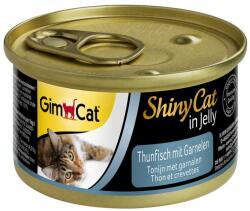 GimCat Shiny Cat Tuna&Shrimp in Jelly 70g Conserva hrana pentru pisici, ton si creveti in aspic