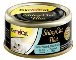 GimCat Shiny Cat Filet Chicken&Tuna 70g Hrana umeda cu pui si ton in sos pentru pisici