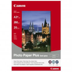 Canon Photo Paper Plus Semi-Glossy, SG-201 A3 , fotópapír, félfényes, szatén 1686B032, fehér, A3 , 13x19", 260 g/m2, 20 db,