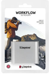 Kingston USB memóriakártya-olvasó (3.2), Workflow Dual-Slot SDHC/SDXC UHS-II kártyaolvasó, SD, külső, Ezüst