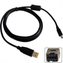 Logo USB kábel (2.0), USB A csatlakozó - 8 tűs csatlakozó, 31179, 1, 8m, fekete, buborékcsomagolás, MINOLTA