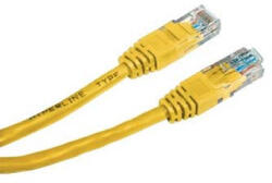  LAN hálózati kábel UTP patchkábel, Cat. 5e, RJ45 csatlakozó - RJ45 csatlakozó, 0, 25 m, árnyékolatlan, sárga, gazdaságos