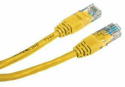 Hálózati LAN kábel UTP patchkábel, Cat. 5e, RJ45 csatlakozó - RJ45 csatlakozó, 0, 5 m, árnyékolatlan, sárga, gazdaságos