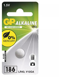 GP Batteries GP Eldobható lúgos elem LR43, 1 db-os csomag