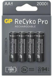 GP Batteries Újratölthető akkumulátor, AA (HR6), 1, 2 V, 2000 mAh, GP, papírdoboz, 4 darabos csomagolás, ReCyko Pro