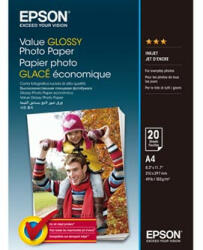 Epson Value fényes fotópapír, C13S400035, fotópapír, fényes, fehér, A4, 183 g/m2, 20 db, tintasugaras papír