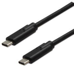 Neutralle USB kábel (3.2 gen 2), USB C hím - USB C hím, 1m, 10 Gbps, 5V/3A, fekete