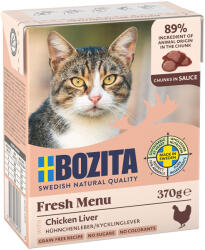 Bozita 12x370g Bozita falatok csirkemáj szószban nedves macskatáp