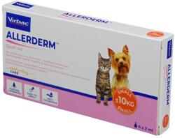 Virbac Allerderm Spot-On 10 kg alatti kutyák és macskák számára 6 x 2 ml - csui