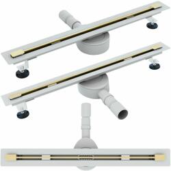 Rea Set rigola pentru dus plus capac auriu periat Rea Neo Ultra Slim 70 cm (5902557387038)
