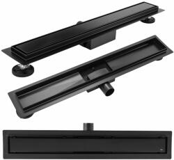 Rea Set rigola pentru dus plus capac negru mat Rea Neo Pure 80 cm (5902557394296)
