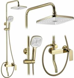 Rea Coloana de dus cu baterie monocomanda auriu Rea Storm cu pipa lunga (5902557392926)