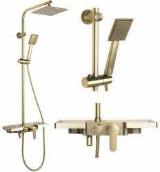 Rea Coloana de dus cu baterie monocomanda auriu periat Rea Bravo (5902557395804)