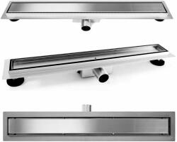 Rea Set rigola pentru dus plus capac inox periat Rea Pure Neo Nickel 100 cm (5902557301065)