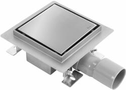 Rea Set rigola pentru dus plus capac inox periat Rea Neo 15 cm (5902557387069)